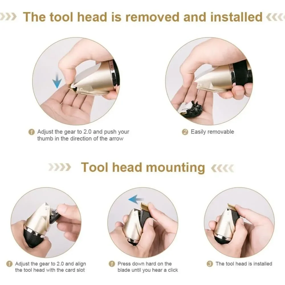 NEW Rechargeable Pet Grooming Clippers with 4 Guide Combs – Gold